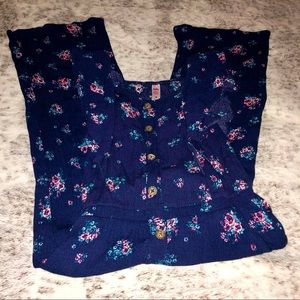 Justice 10 floral jumpsuit